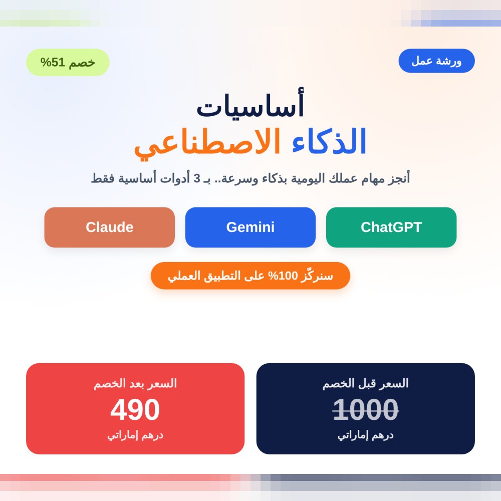 ورشة عمل أساسيات الذكاء الاصطناعي
